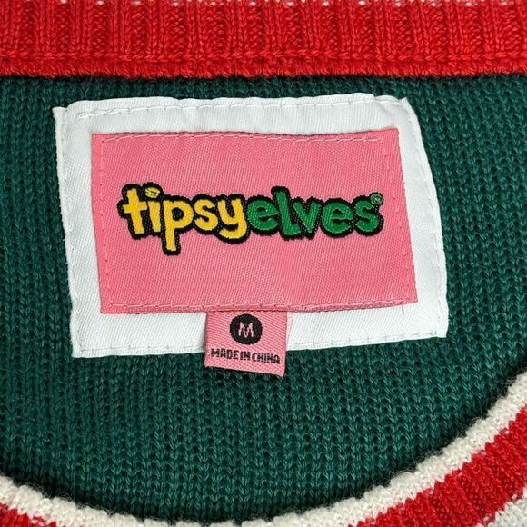Tipsy Elves pole dancing Santa ugly Christmas sweater size M - Picture 9 of 12